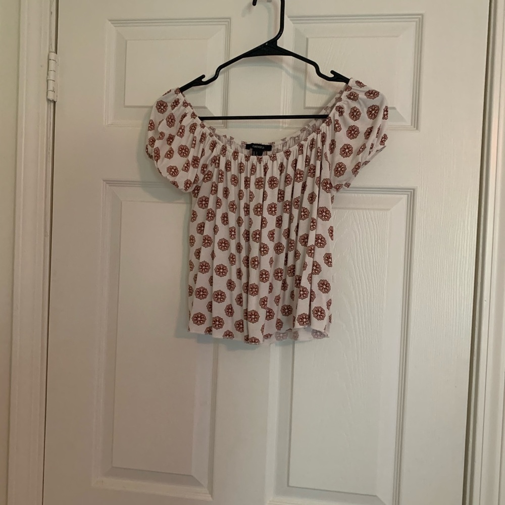 Puff sleeved peasant top